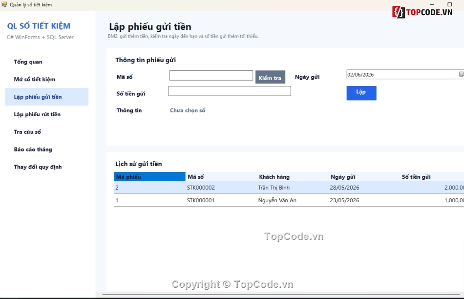 quản lý,winform,quản lý sổ tiết kiệm
